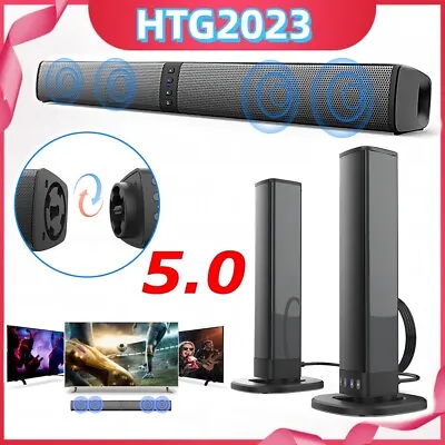 Kaufen Neu Bluetooth Soundbar TV-PC Sound System 3D Surround Subwoofer Lautsprecher USB • 38.99€