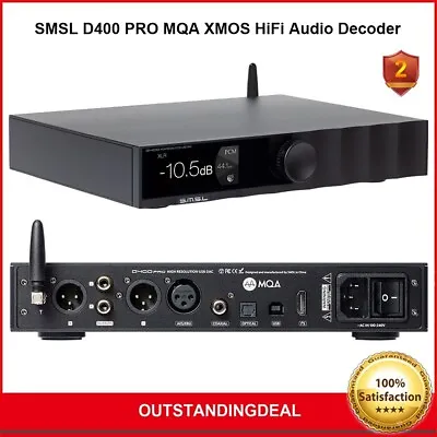 Kaufen SMSL Black D400 PRO MQA AK4191+AK4499EX XMOS HiFi Audio Decoder USB DAC Ot34 • 589€