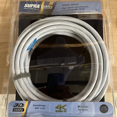 Kaufen SUPRA HDMI Kabel MET-S/B Mit Abnehmbaren Stecker  -  8 M   -   3D, 4K, • 105€