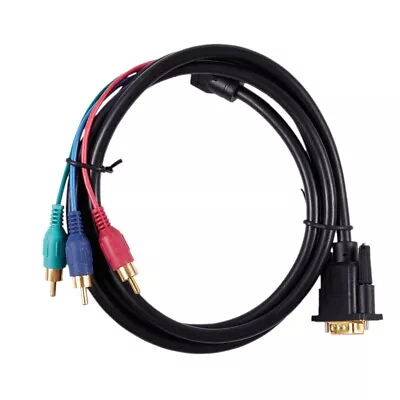 Kaufen SODIAL (R) 1.5m 4.9ft VGA 15 Pin Stecker Auf 3 Cinch RGB Male Video Kabel AdapP2 • 8.85€
