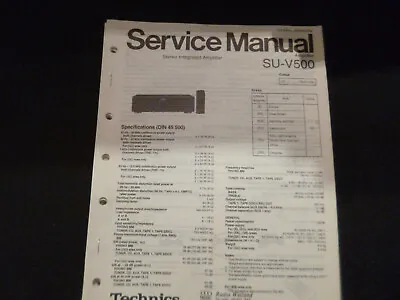 Kaufen Original Service Manual Schaltplan Technics SU-V500 • 12.50€