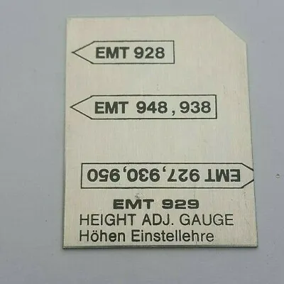 Kaufen EMT 929 997 Ortofon Height Adjustment Gauge Tone Arm Höheneinstelllehre  • 49€