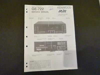 Kaufen Original Service Manual Schaltplan  Kenwood GE-722 • 12.50€