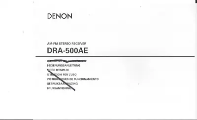 Kaufen Denon User Manual Bedienungsanleitung Für DRA- 500 AE Deutsch Copy • 11.50€