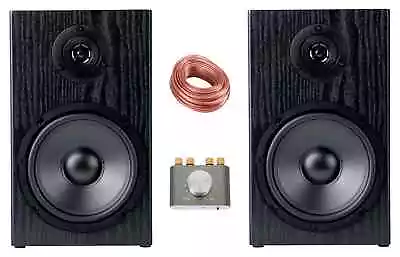Kaufen Design Mini Stereo Anlage HiFi Lautsprecher Verstärker Set 80W Schwarz Bluetooth • 100.60€
