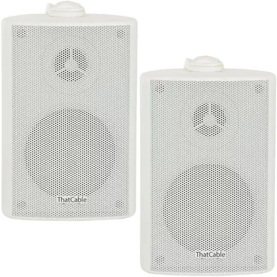 Kaufen (PAAR) 2x 6,5 Zoll 120 W Weiß Outdoor Bewertung Lautsprecher Wandmontage HiFi 8 Ohm & 100 V • 151.30€