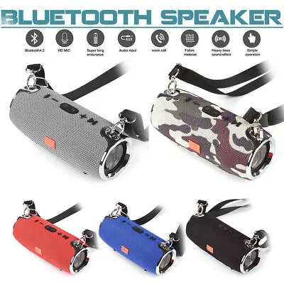 Kaufen Tragbarer Wireless Bluetooth Lautsprecher Stereo Subwoofer SD AUX Musicbox • 14.99€