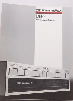Kaufen Original Bedienungsanleitung Revox B150, Guter Zustand, SV408 • 44.95€