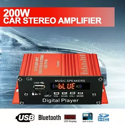 Kaufen Mini HIFI Digitale Stereo Für Audio Endstufe AMP AUX FM MIC Mit Fernbedienung T • 18.39€