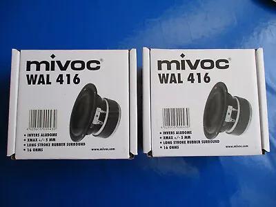 Kaufen 2 Stück MIVOC WAL416 High-End-Tieftöner Mit Inverser Aluminiumkalotte (2) • 39€