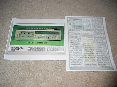 Kaufen Dual C844 Kassette Review, 2 Pg , 1982, Voll Test, Brille, Info • 8.79€