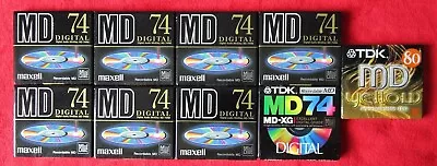Kaufen 9 X MiniDisc Maxell Und TDK MD-74RM MD-XG74 MD Yellow 80 • 55.55€