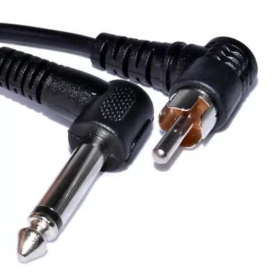 Kaufen 1m 6.35mm 0.6cm Mono Klinkenstecker Auf Rca Stecker Rechtwinklig Audio Kabel • 4.72€