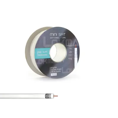 Kaufen DIGITAL Mini Sat Koax Kabel 0,70 / 4,6 Mm Vollkupfer 2-fach Abgeschirmt, 100m • 29.99€