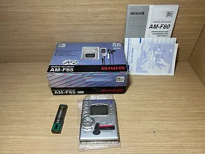 Kaufen RARE- Mini Disc Player MD Minidisc Aiwa AM-F65 (Similar Type Sony Walkman) Sil • 70€