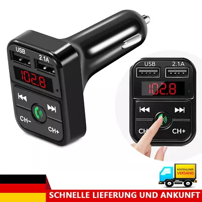 Kaufen KFZ Bluetooth FM Transmitter Car Auto USB Charger Freisprechanlage MP3 Player DE • 6.58€