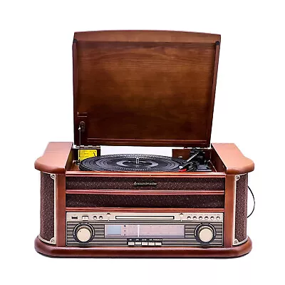 Kaufen Vintage Musikanlage Mit Plattenspieler Soundmaster Modell NR-513A Aus Holz • 297.84€