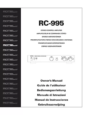 Kaufen Bedienungsanleitung-Operating Instructions Für Rotel RC-995  • 12€