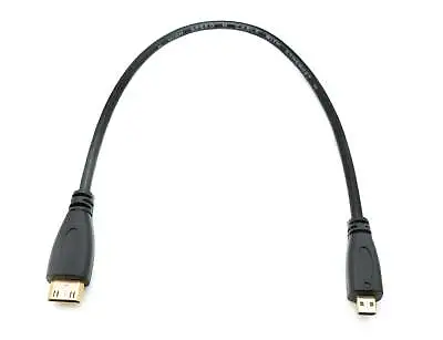 Kaufen SYSTEM-S HDMI Kabel 30 Cm Micro Stecker Zu Mini Stecker Adapter In Schwarz • 11.39€