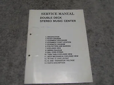 Kaufen Schaltplan Service Manual Für Stereo Music Center Doppel Deck = Samsung VIP-580 • 1€