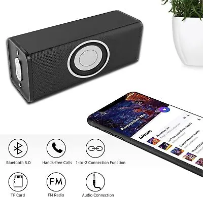 Kaufen Bluetooth Tragbarer HD Lautsprecher 5.0 Hifi 3D Sound Stereo Bass USB TF FM AUX • 19.59€
