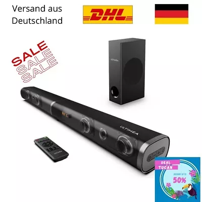 Kaufen BOMAKER  190W 2.1 TV Soundbar -für TV-Heim Kino-Sound System Bluetooth 5.0, 6EQ • 87.99€