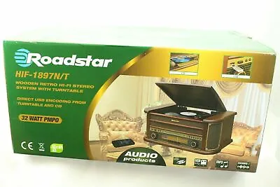 Kaufen Roadstar HIF-1897T RETRO HiFi System Mit Plattenspieler Und CD Player Radio • 166.99€