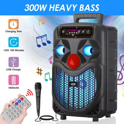 Kaufen 8  300W Karaoke Soundbar Subwoofer Wireless Bluetooth Party DJ RGB Lautsprecher • 38.99€