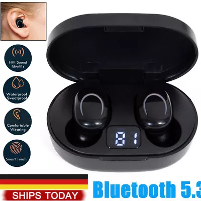 Kaufen Kopfhörer Bluetooth 5.3 TWS Wireless Sport Headsets In Ear Ohrhörer Mit Ladebox • 2.99€