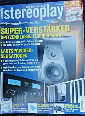 Kaufen Stereoplay 4/04,marantz 720 Ki,nad C 372,vincent Sv 226 Mk Ii,canton Le 109,qed • 9.92€