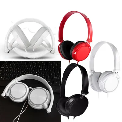 Kaufen Over Ear Kopfhörer Mit Kabel Headset HiFi Sound Musik Stereo Klinke Headphones • 8.69€