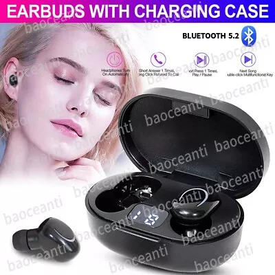 Kaufen Kopfhörer Bluetooth 5.2 TWS Wireless Sport Headsets In Ear Ohrhörer Mit Ladebox • 11.90€