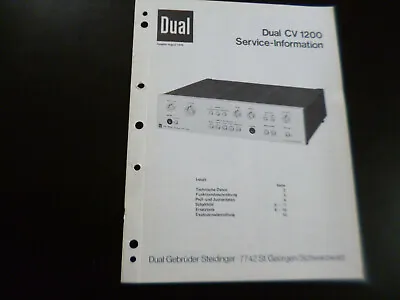 Kaufen Original Service Manual Schaltplan Dual CV 1200 • 11.90€