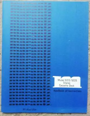 Kaufen Original Marantz  Manual  Bedienungsanleitung Für 5010 5025 Tapedeck  • 69.99€