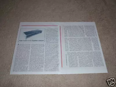 Kaufen Audio Kontrolle C-101 Equalizer Review, 1977, 2 Seiten • 8.79€