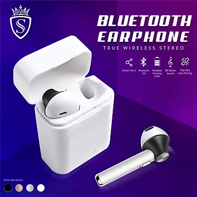 Kaufen Kopfhörer In-Ear Sport Headset Ohrhörer Ladebox Bluetooth Schwarz Mit Touch LED • 15.90€