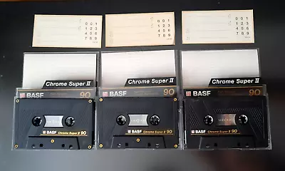 Kaufen ⭐️3x BASF Chrome Super II 90 Kassetten MC Audiokassetten Tape Typ 2 / Geprüft • 8.50€