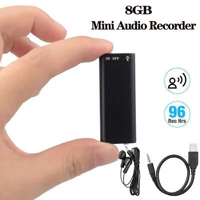 Kaufen 8GB Mini Audio Voice Recorder USB Digital Aufnahmegerät MP3 Musik Player F0P5 • 20.89€