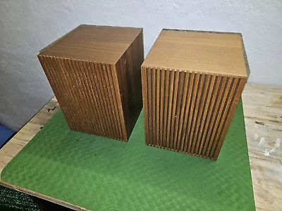 Kaufen 2 Leergehäuse Lautsprecher Stereo Mid Century Holz • 1€