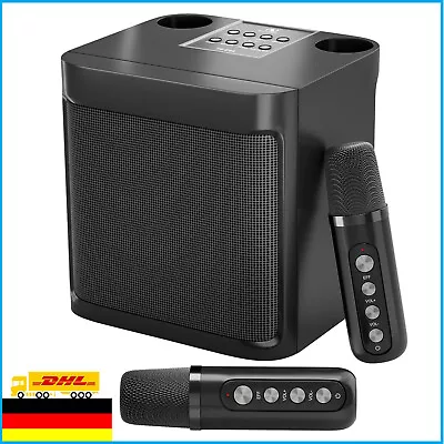Kaufen Bluetooth Karaoke Maschine Lautsprecher Mit 2 Mikrofonen Set PA-Anlage Für Party • 55.99€