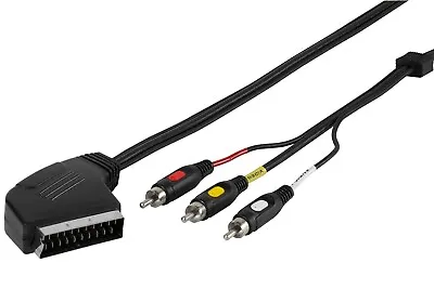 Kaufen Vivanco 5m Adapter-Kabel Scart 3x Cinch Composite Audio Video IN/OUT Umschalter • 7.90€
