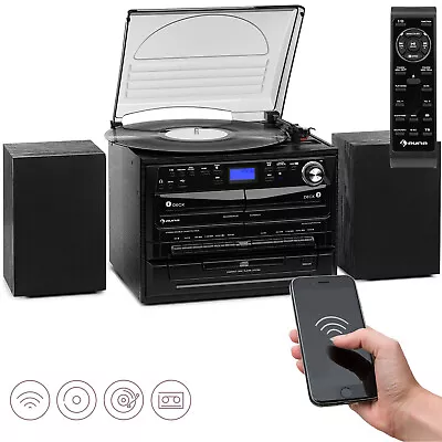 Kaufen Stereoanlage DAB Digitalradio Plattenspieler Kassetten USB MP3 CD Player Boxen • 201.99€