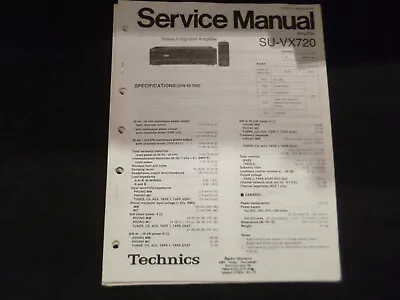 Kaufen Original Service Manual Schaltplan Technics SU-VX720 • 12.50€