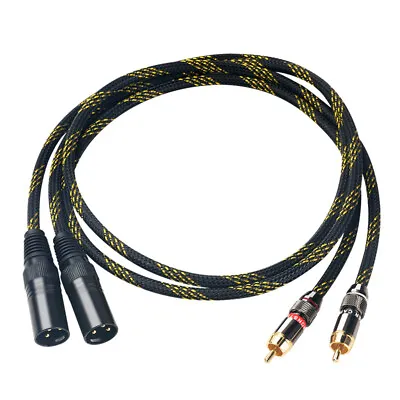 Kaufen Paar OFC RCA To XLR Plug Cable Cinch Kabel HI-FI Audio Balanced Kabel 6mm • 32.21€