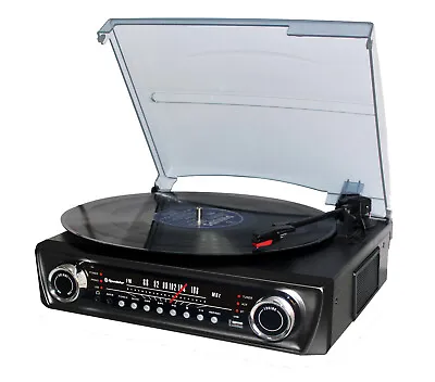 Kaufen Roadstar TTR-9645EBT – Schallplattenspieler Mit FM Radio, Bluetooth, USB (3.0) • 49.90€