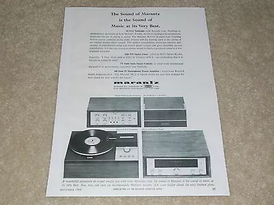 Kaufen Marantz 1966 Ad, 1 Page, 10B Tuner, 8B Amp, SLT-12 Drehteller,7T Vorverstärker, • 8.88€