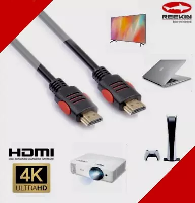Kaufen HDMI Kabel Reekin - 2.0 Meter 4K Full HD Black/Red HIGH SPEED With Ethernet • 6.99€