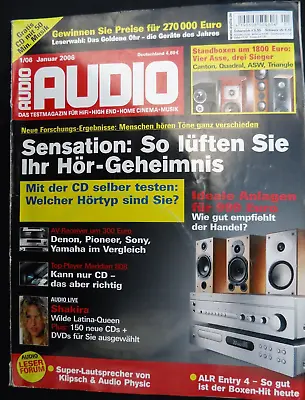 Kaufen Audio 1/06,mit Cd,klipsch Rf 7, Scorpio, Arl Entry 4,epos Els 3,kef Cresta 10 • 12.92€