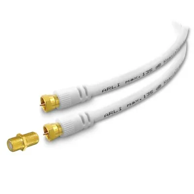 Kaufen 5m Sat Verlängerungskabel Anschlusskabel 135dB Vergoldet UHD Koax Kabel HD 4K • 8.89€