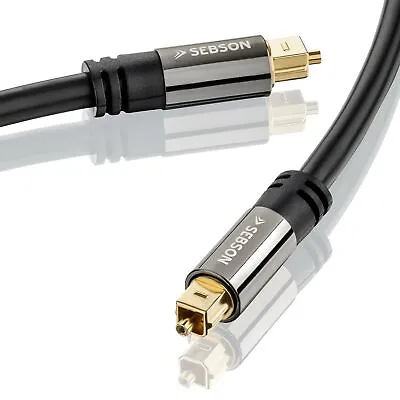 Kaufen Toslink Kabel 1m Für HiFi & Heimkino Anlagen, Optisches Audiokabel SPDIF SEBSON • 8.99€